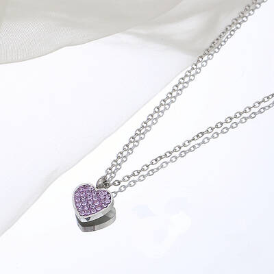 Stainless Steel Heart Pendant Necklaces for Women