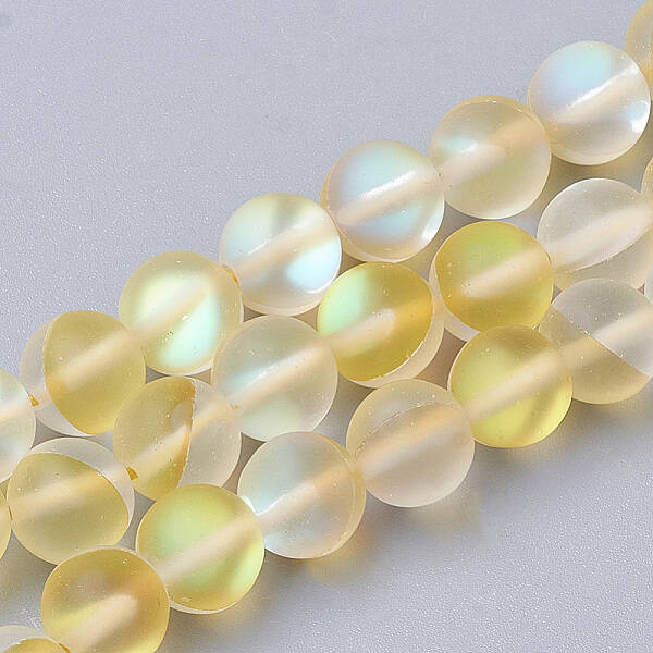 Synthetic Moonstone Beads Strands