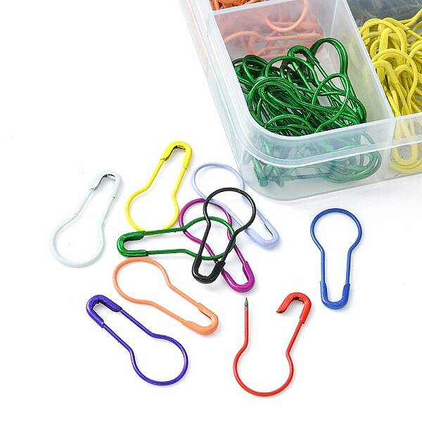 300Pcs 10 Colors Spray Painted Iron Calabash Pins