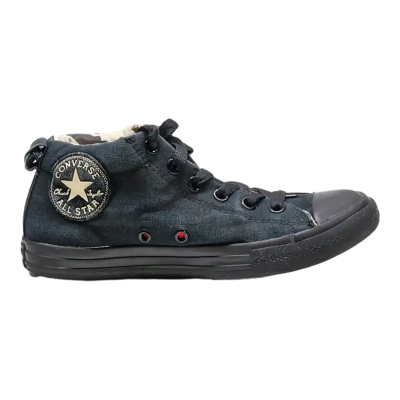CONVERSE High Top Trainers Black Canvas Boys UK 4.5