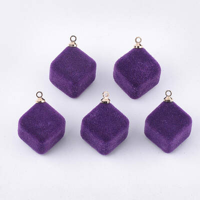 Flocky Acrylic Pendants