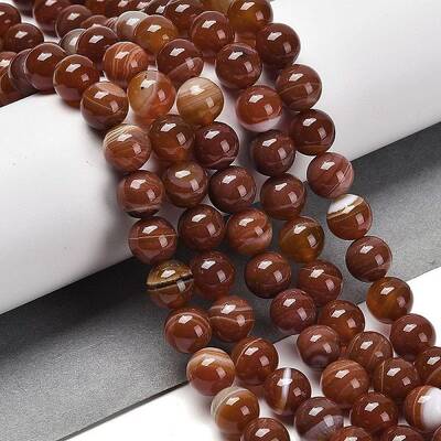 Natural Striped Agate/Banded Agate Beads Strands