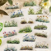 Plant & Flower Pattern Sticker, 20pcs/pack Scrapbooking & Stamping Sticker, DIY Decorative Sticker for Scrapbooking & Journal...