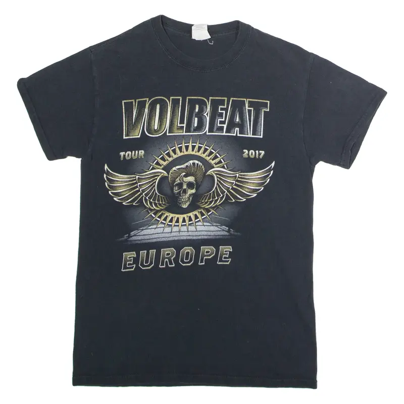 GILDAN Volbeat Europe Tour 2017 Mens Band T-Shirt Black Crew Neck S