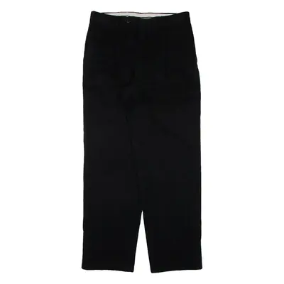 Mens Trousers Black Regular Straight W32 L30