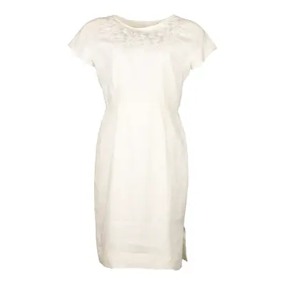 Valentino Midi Dress - Medium White Cotton Blend