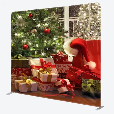 Aperturee Glitter Christmas Tree Gifts Pillow Case Backdrop - Aperturee