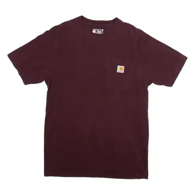 CARHARTT Loose Fit Mens T-Shirt Maroon S