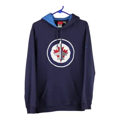 Winnipeg Jets Reebok Hoodie - Small Blue Cotton Blend