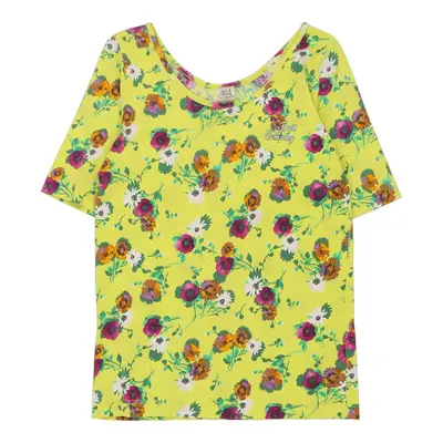 Best Company Floral T-Shirt - Small Yellow Cotton | Size: small