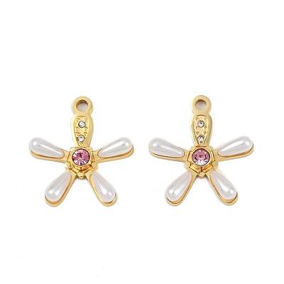 304 Stainless Steel Rhinestone Pendants