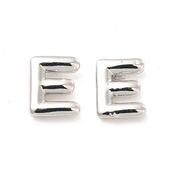 Brass Hollow Out Initial Letter Stud Earrings for Women