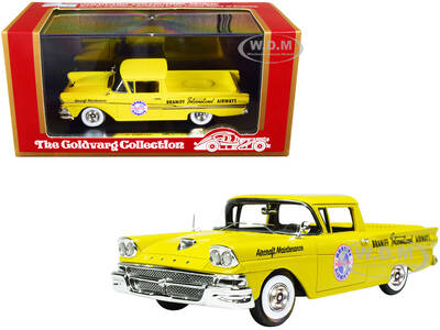 1958 Ford Ranchero Aircraft Maintenance Car Yellow Braniff International Airways Limited Edition to 125 pieces Worldwide 1/...