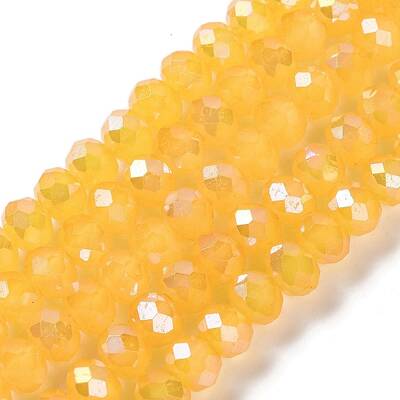 Baking Electroplate Glass Beads Strands