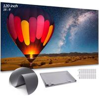 120 Inch Projector Screen, Portable Outdoor Projector LED Display Screen, Foldable Movie Projector Screen for Outdoor Indoor ...