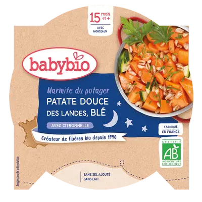Babybio Dinner Plate - 15 months and more - Sweet Potato, Wheat - ORGANIC 260 g
