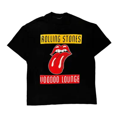 1994 Rolling Stones Voodoo Lounge Tour Single Stitch Band T-Shirt - XL Black Cotton