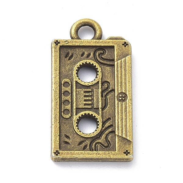 Tibetan Style Alloy Cassette Tape Pendants