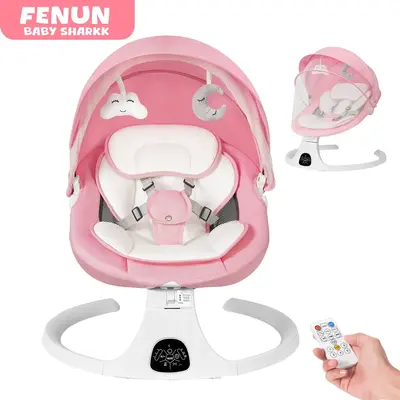 Baby Electric Bouncer, Baby Rocker, Electric swing, 5 Speed & 10 Lullabies, Baby Bassinet, Adapter & Battery Powered, For Ind...