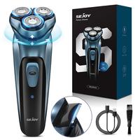 SEJOY 3D Electric Shaver Rotary Shaver with Pop-up Trimmer, Easy-to-Clean Cutter Head, One-Hour Fast Charging, USB Cable, Com...