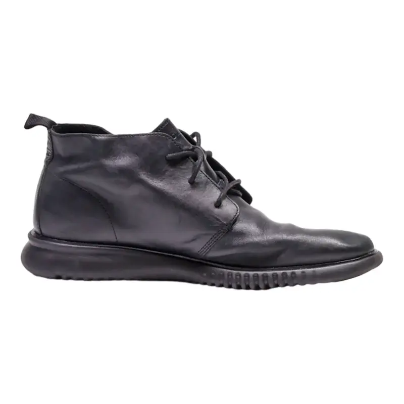 COLE HAAN Ankle Boots Black Leather Mens UK 11.5