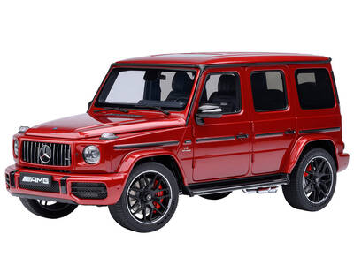 2019 Mercedes-Benz AMG G63 Cardinal Red Metallic 1/18 Model Car by Autoart