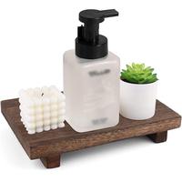 Wooden Soap Holder, Bathroom Vanity Decor Storage Rack, Multifunctional Desktop Display Stand for Bathroom Kitchen Sink, Bath...