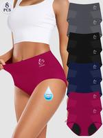 High Waisted Women's Leak-Proof Comfort Briefs Womenswear Panties Soft Comfy Breathable Postpartum Period Underwear Knickers ...