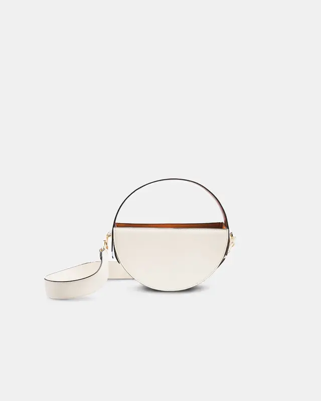 ?? The ONE Corn Leather Bag | Color: Oat x Caramel