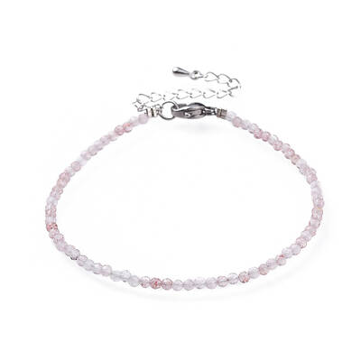 Natural Strawberry Quartz Bead Bracelets