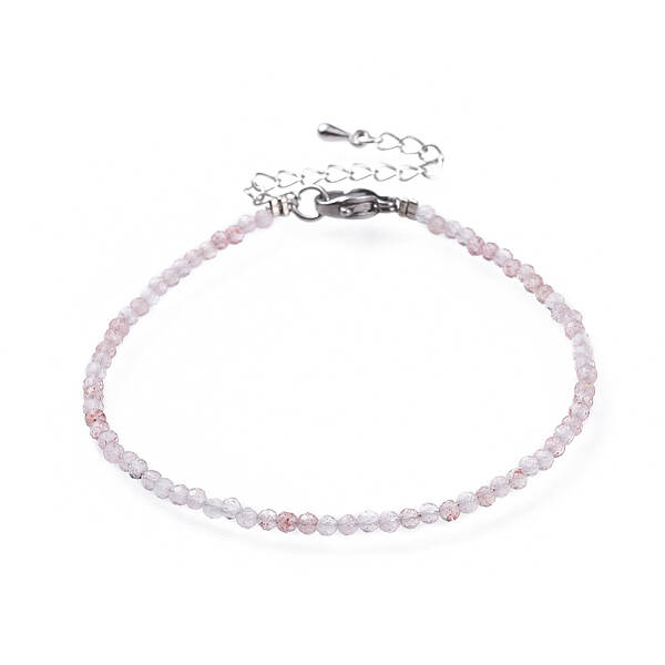 Natural Strawberry Quartz Bead Bracelets
