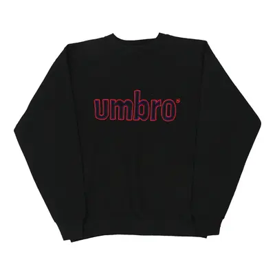Umbro Spellout Sweatshirt - Small Black Cotton