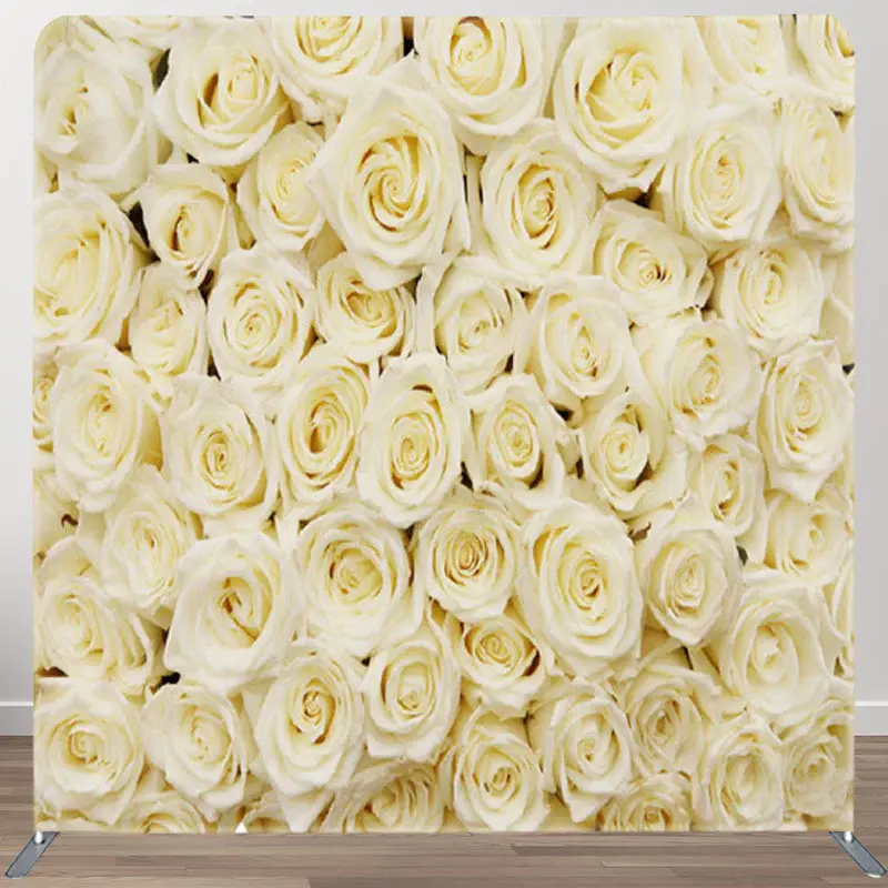 Aperturee Simple Yellow Roses Backdrop Cover For Party Decor - Aperturee