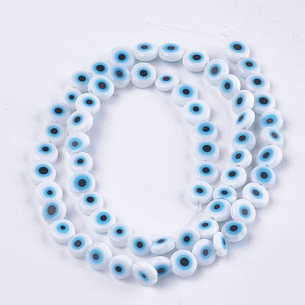 Handmade Evil Eye Lampwork Beads Strands