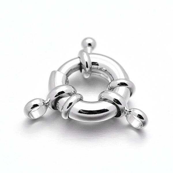 Rack Plating Brass Spring Ring Clasps