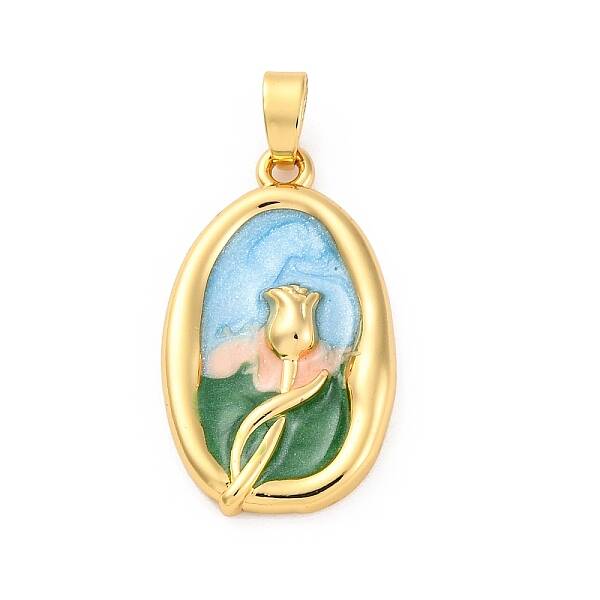 Brass Enamel Pendants
