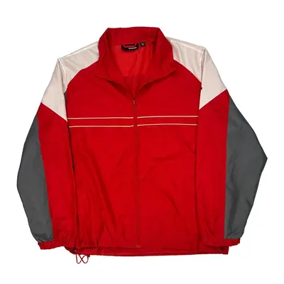 Reebok Windbreaker - XL Red Polyester