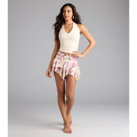 Flirty Flutter Floral Hanky Hem Skort