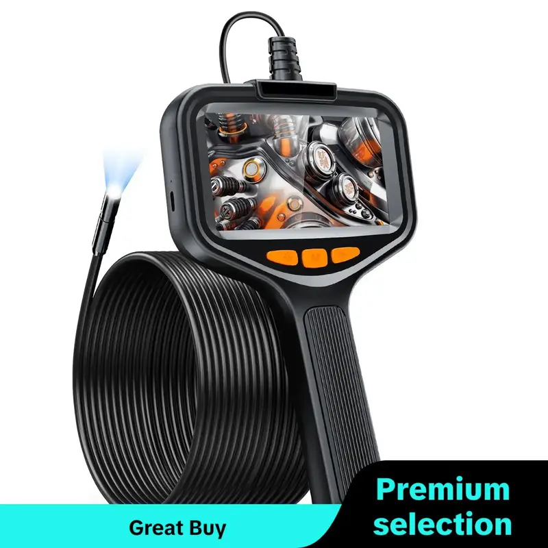 Industrial Endoscope, Borescope Waterproof Camera for Summer, HD Digital Snake Camera, Handheld Sewer Inspection Camera wit...