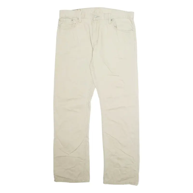 LEVI'S Mens Trousers Beige Regular Straight W36 L32