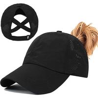 Women's Quick Dry Ponytail Baseball Cap - Adjustable Criss Cross High Bun Trucker Hat, Stylish and Functional Sports Cap for ...