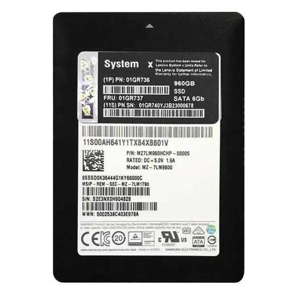 01GR737 Lenovo 960GB MLC SATA 6GB/s 2.5-Inch Internal Solid State Drive
