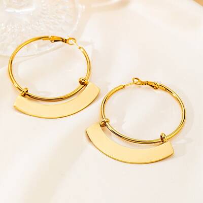 304 Stainless Steel Hoop Earrings