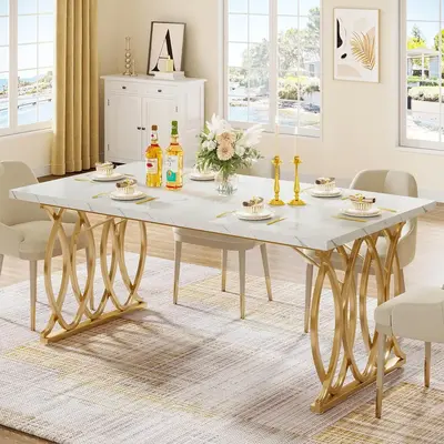 Tribesigns Modern Dining Table for 4-6 People, 63\