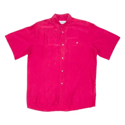 GATSBY SHIRTS Mens Plain Shirt Red Silk M