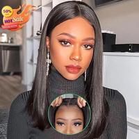 Wear and Go Glueless Bob Wigs Human Hair 5x5 Hd Pre Cut Lace Closure Wig Pre Plucked Hair Line Pre Bleached Konts Straight Bo...