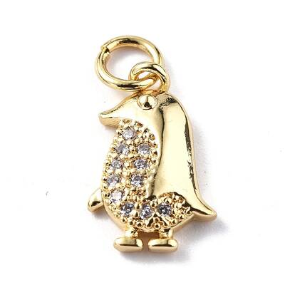Brass Micro Pave Cubic Zirconia Charms