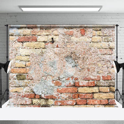 Shabby Rustic Brick Wall Portrait Photo Backdrop - Aperturee