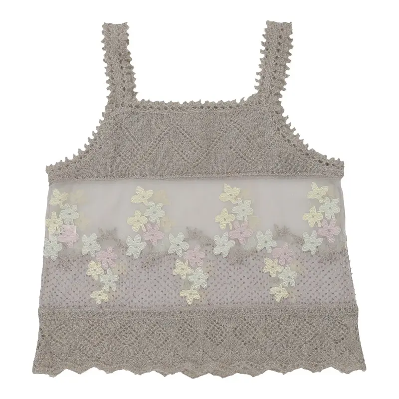 Moschino Sheer Top - Large Grey Nylon | Size: large