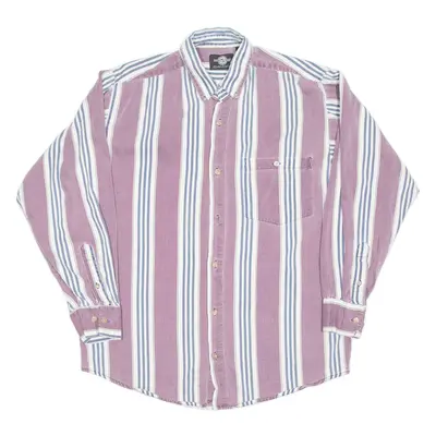 ANTANA Mens Shirt Purple Striped Long Sleeve M